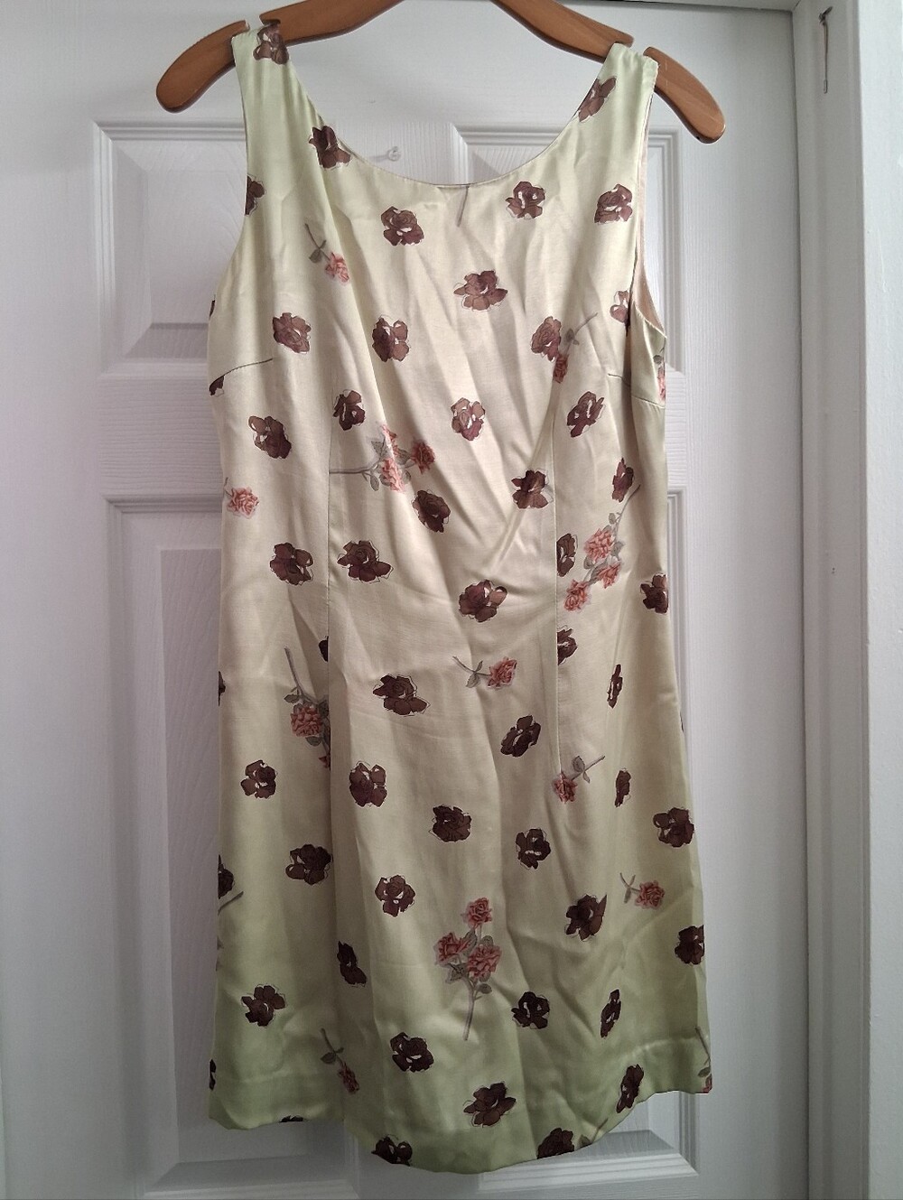 Vintage Mica Floral Silky Dress Size 8
